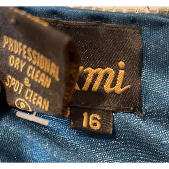 Beaded Gown Blue With Scarf Size Large Vintage - Picture 8 of 16